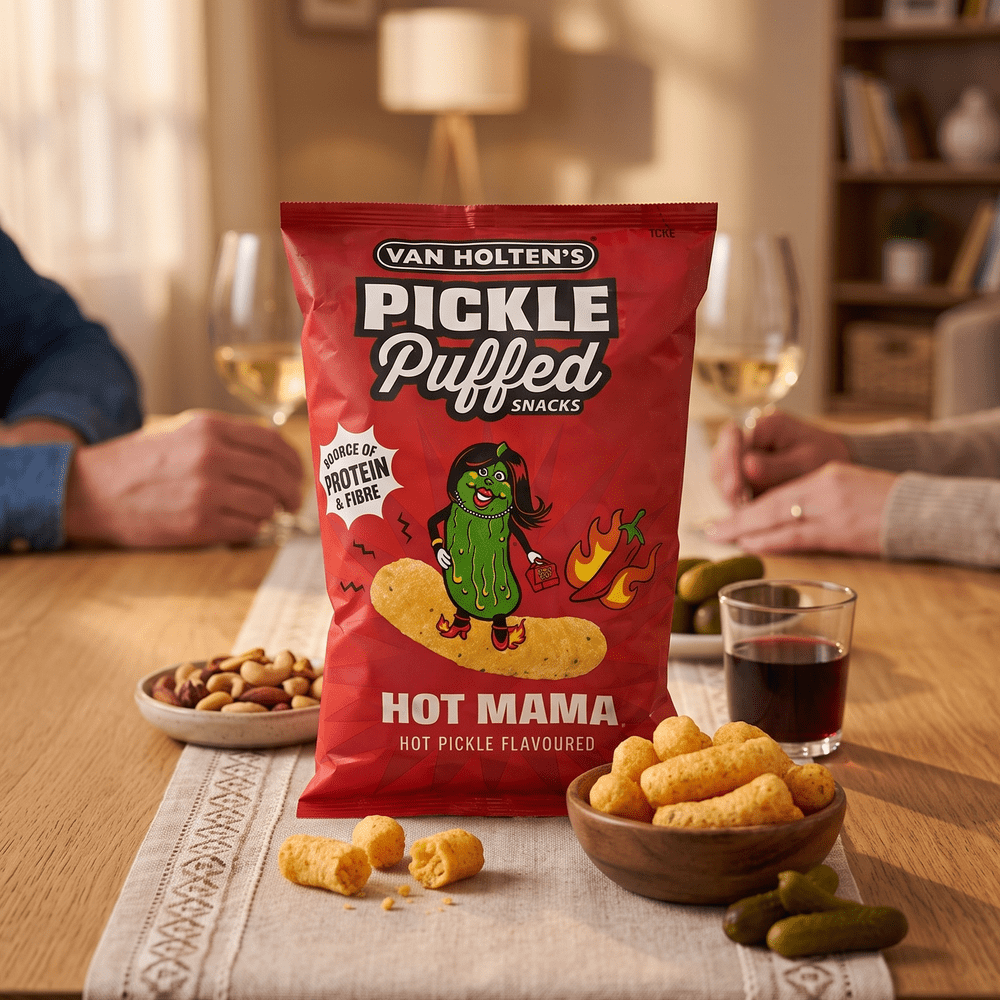Van Holten's Pickle Puffed Snacks Hot Mama