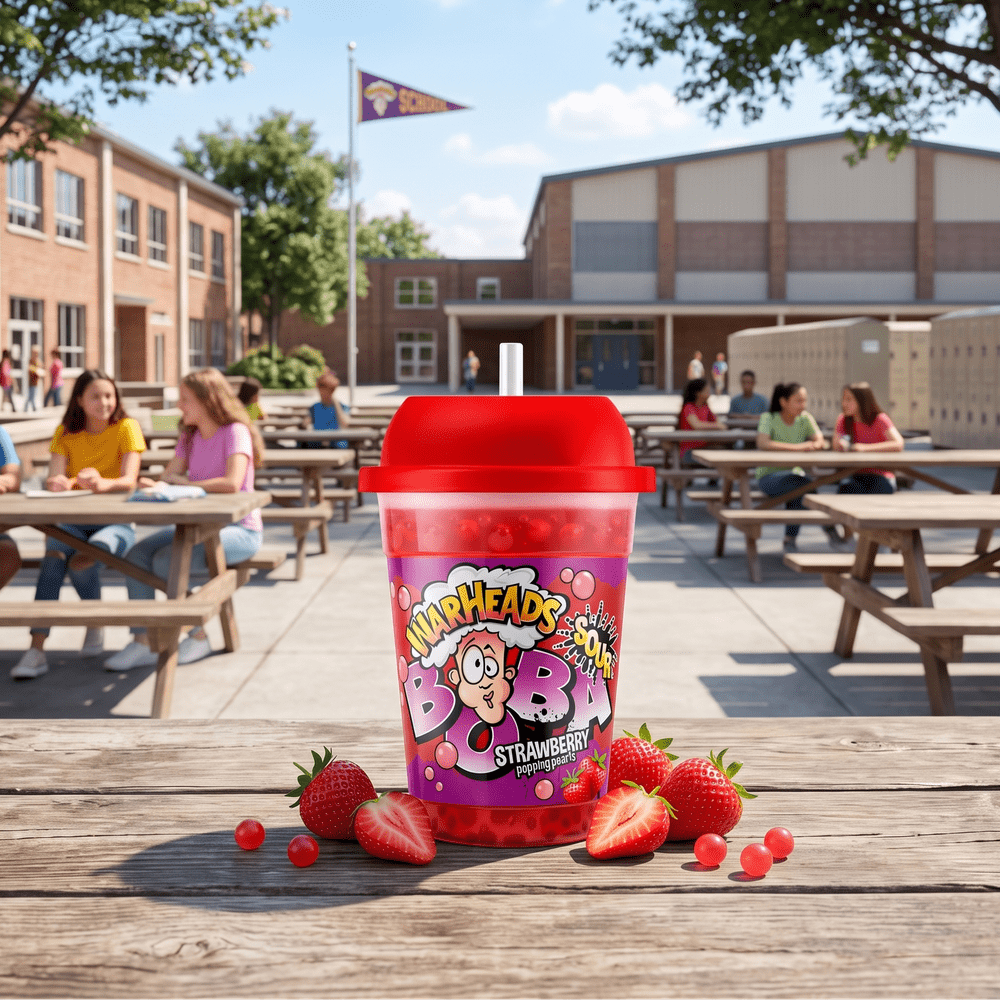 Warheads Boba Sour Strawberry