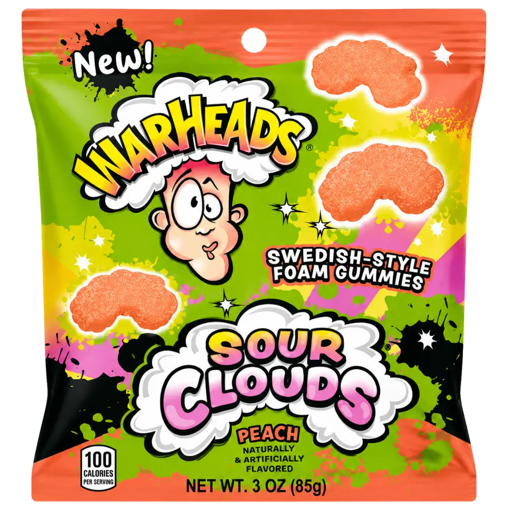 Warheads zure perzikwolken