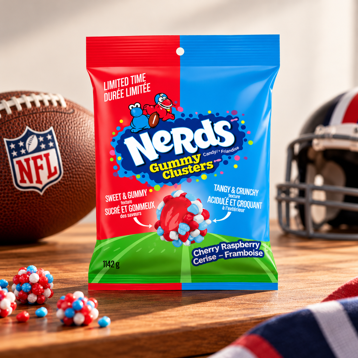 Nerds Gummy Clusters NFL Kersenframboos