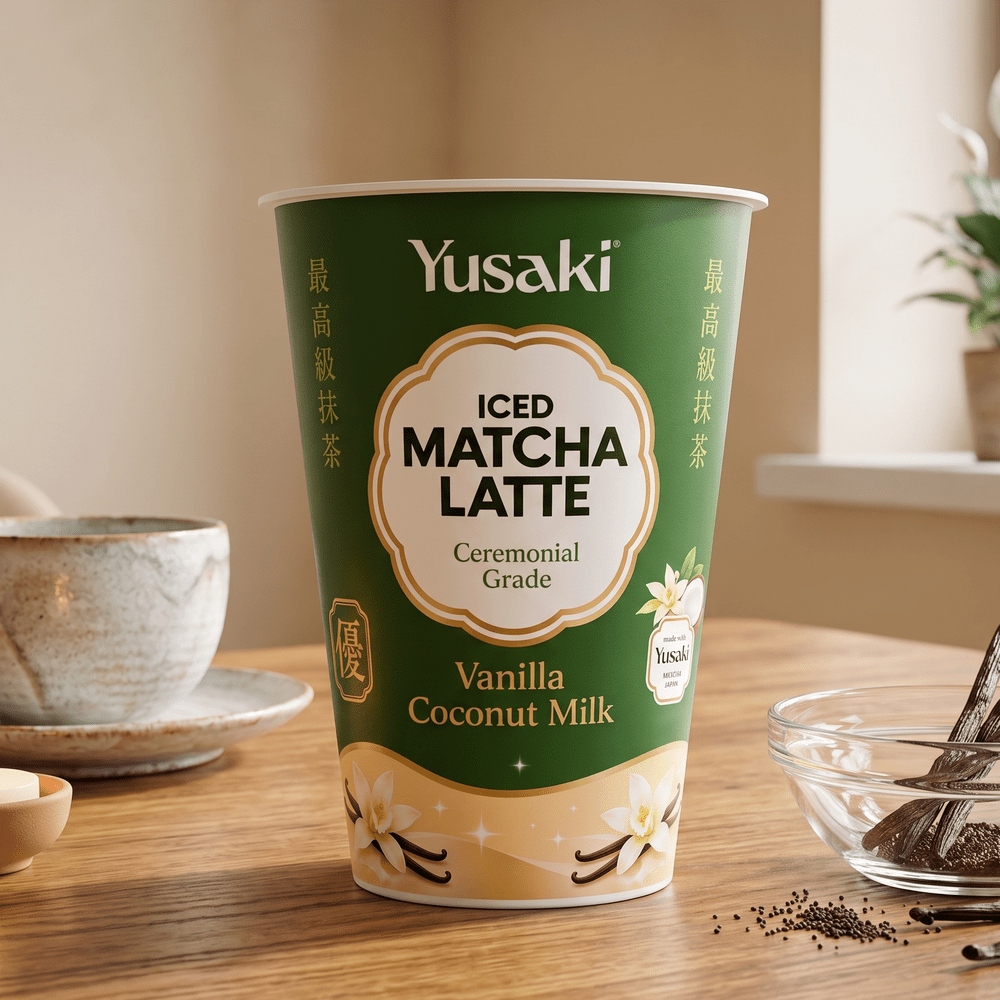 Yusaki Iced Matcha Latte Vanilla Coconut Milk