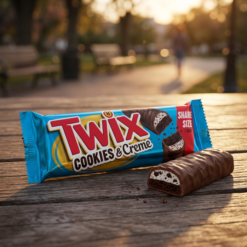 Twix Cookies en Crème delen grootte