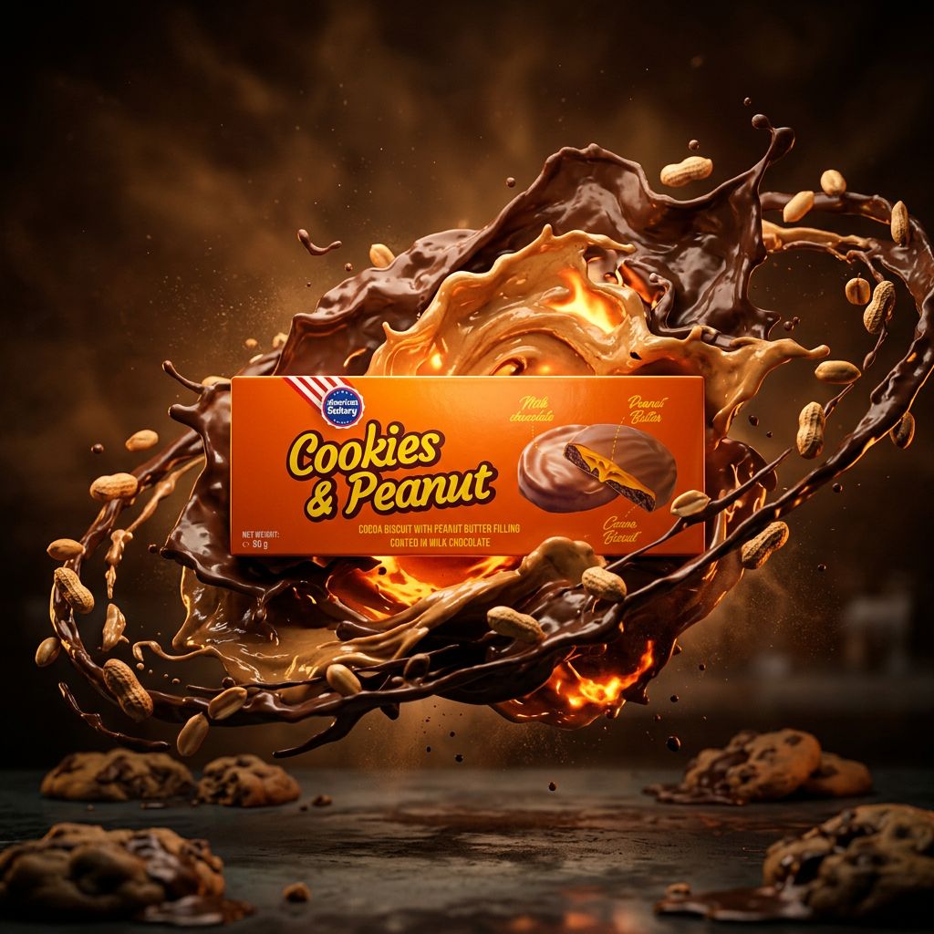 American Bakery Cookies Peanut, biscuit moelleux chocolat cacahuète inspiration américaine, disponible sur My American Shop