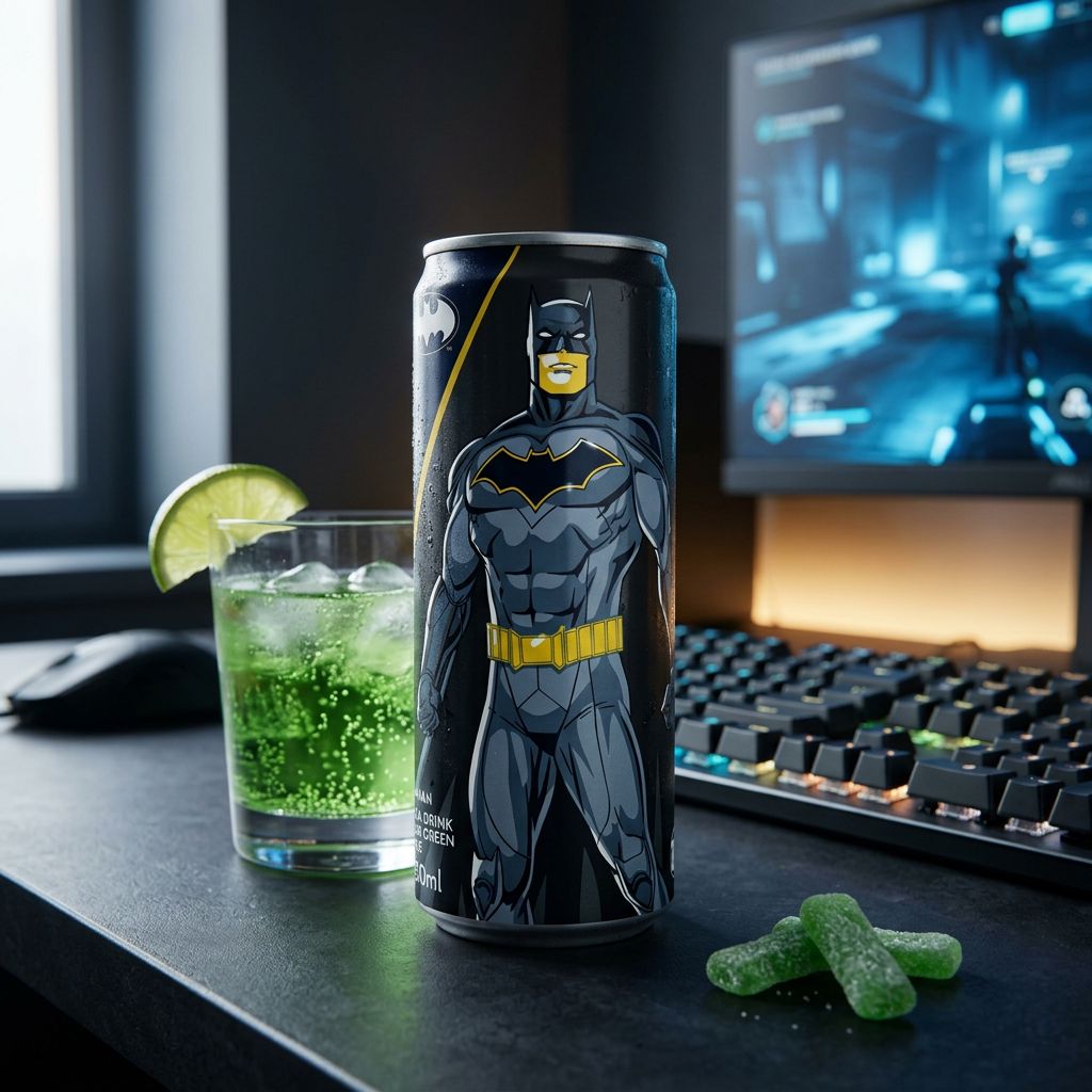 Batman Soda Sour Green Apple