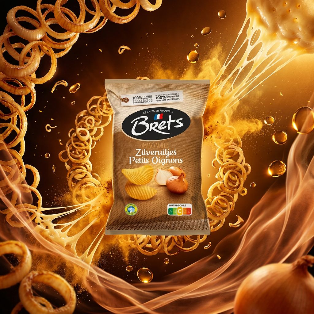 Chips Brets Flavour Onion saveur oignon fromage, snack français croustillant, disponible sur My American Shop