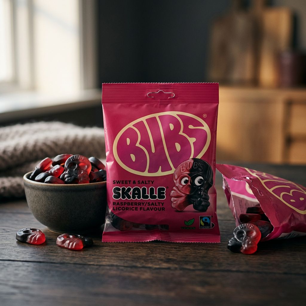 Bubs Godis Skulls Raspberry & Liquorice