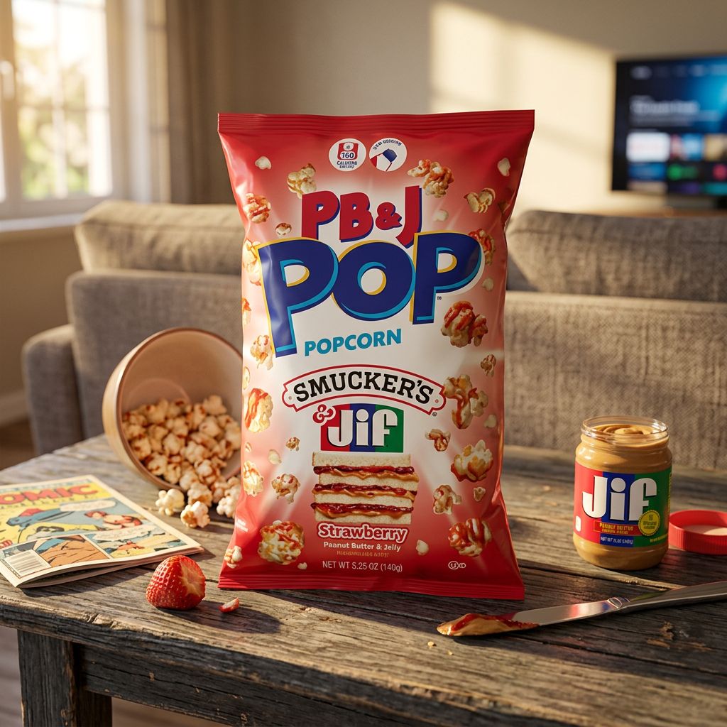 Candy Pop Popcorn Peanut Butter & Jelly Strawberry