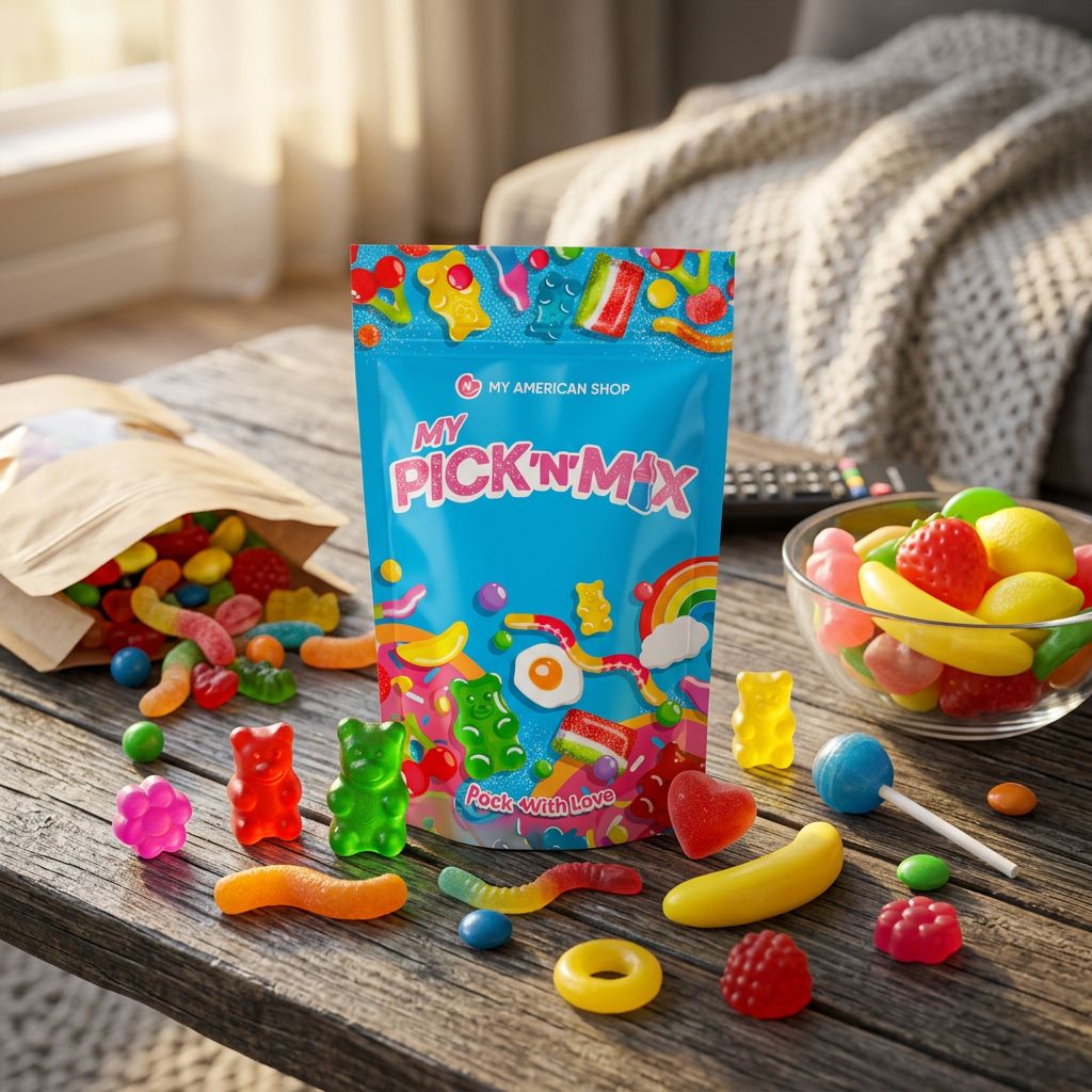 Candy Rush Sweet Pickmix, mix de bonbons doux et fruités, disponible sur My American Shop