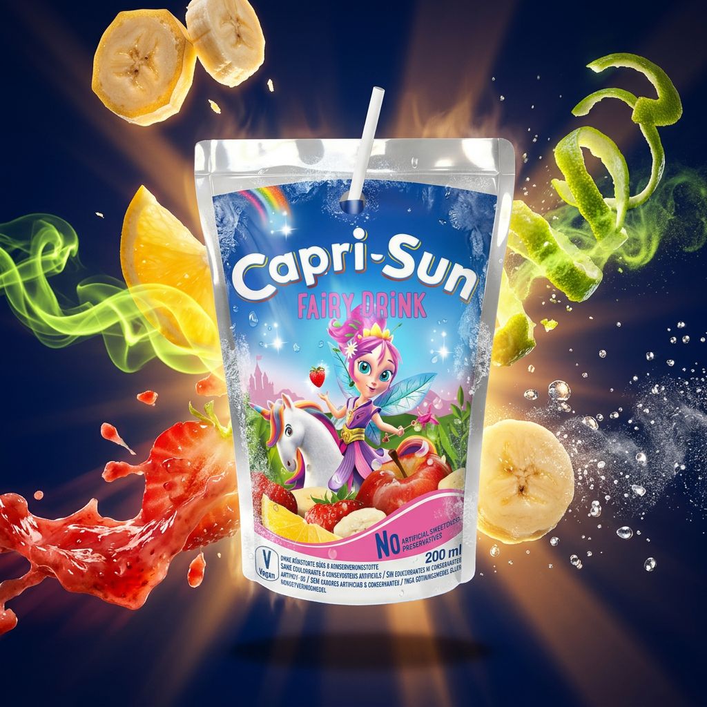 Capri Sun Fairy Drink gourde souple saveurs fruits mixtes citron fraise banane pomme disponible sur My American Shop