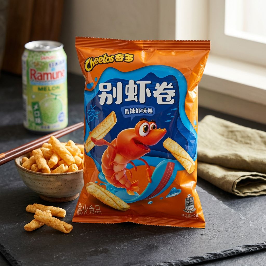 Cheetos-broodjes met pittige garnalensmaak