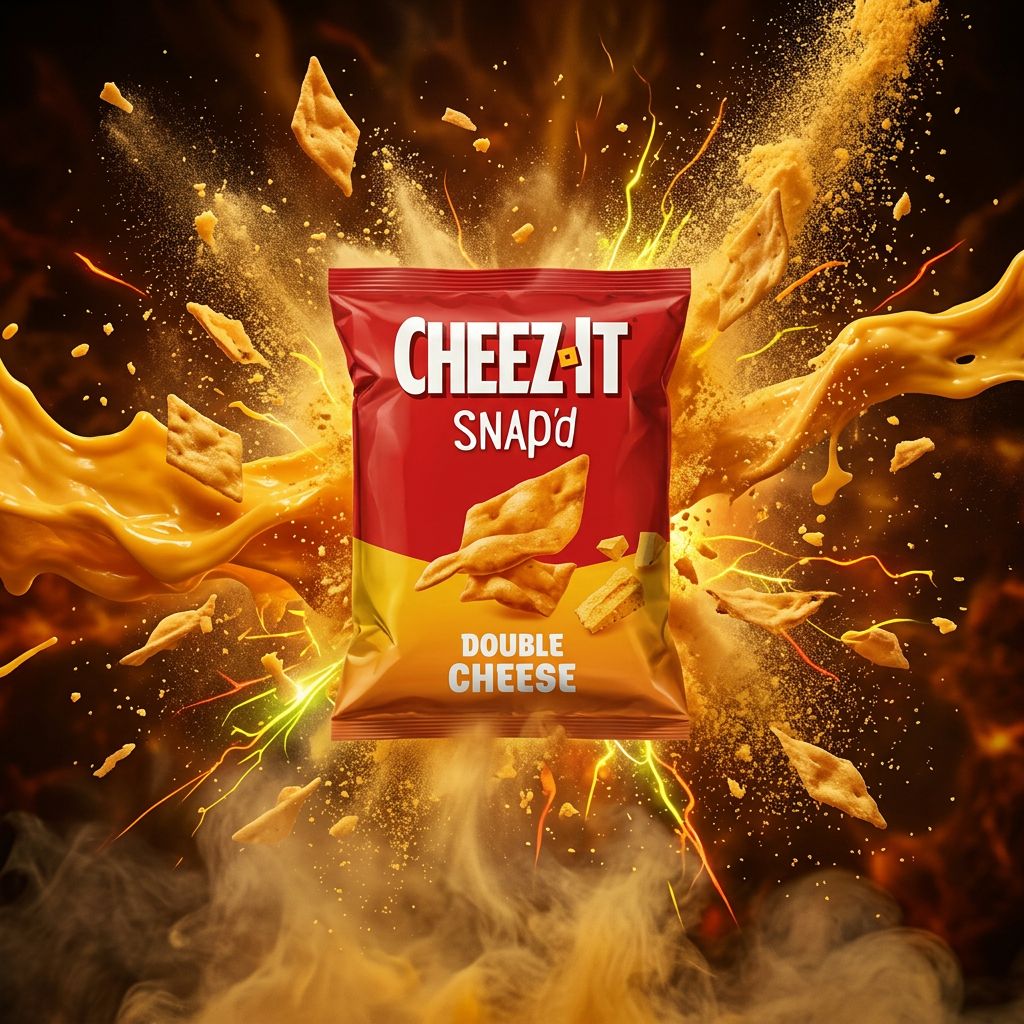 Cheez-It Snap'd Double Cheese, crackers ultra-croustillants fromage intense importés des USA, disponible sur My American Shop