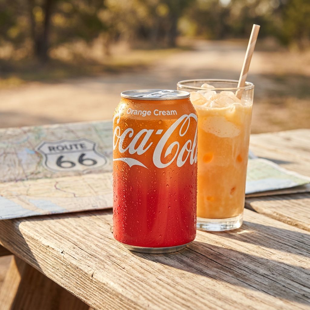 Coca-Cola Orange Cream, canette 355ml importée des USA, saveur cola orange crémeuse, disponible sur My American Shop