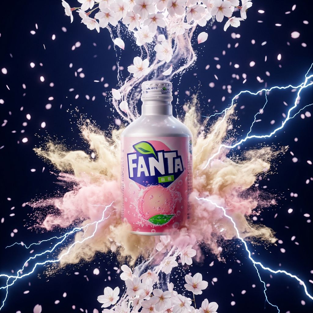Fanta Japan White Peach mini, soda japonais saveur pêche blanche, format mini importé du Japon, disponible sur My American Shop