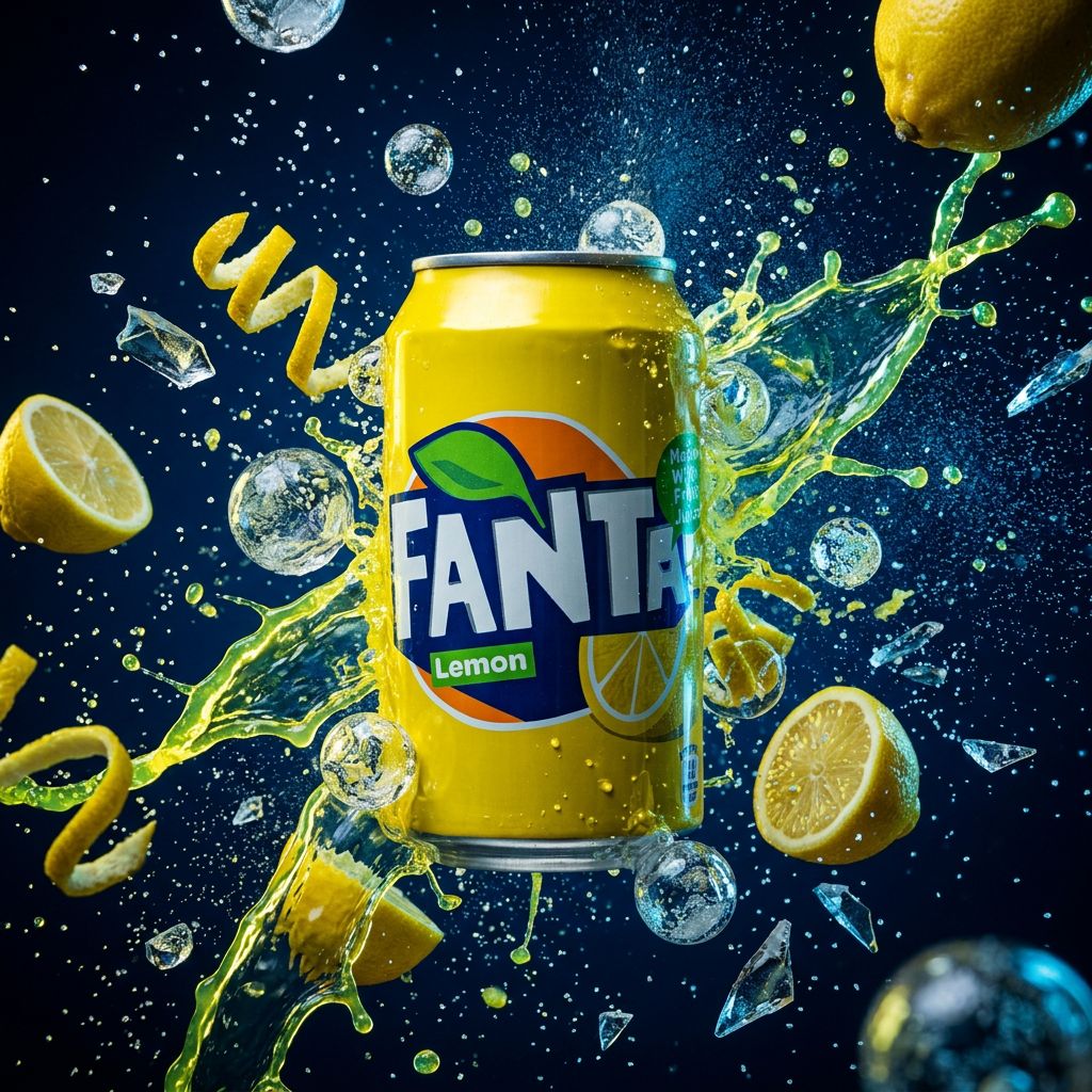 Canette Fanta Lemon soda citron pétillant arômes naturels 33cl disponible sur My American Shop