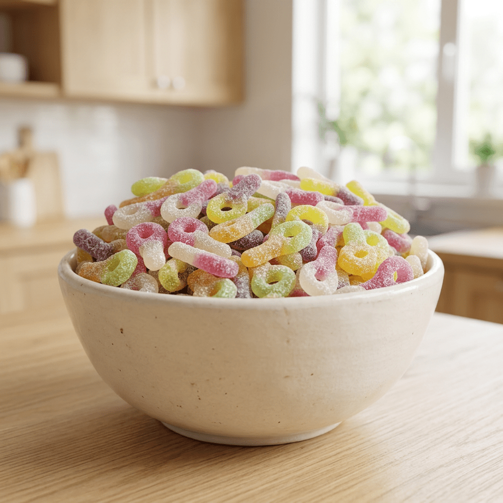 Bonbons Frisia Sour Dummies Pick'n Mix présentés dans un bol | My American Shop