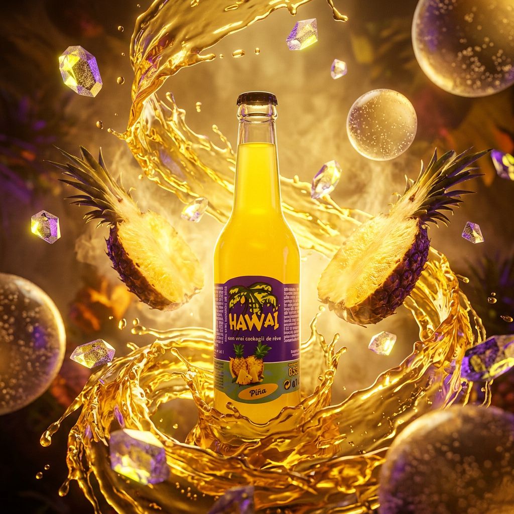 Soda américain Hawaii Glass Bottle Pineapple, saveur ananas en bouteille verre, importé des USA, disponible sur My American Shop