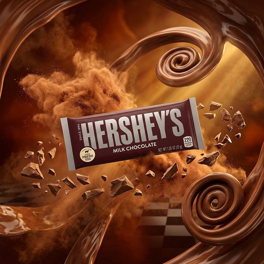 Barre Hershey's Milk Chocolate 43g, chocolat au lait américain premium, disponible sur My American Shop