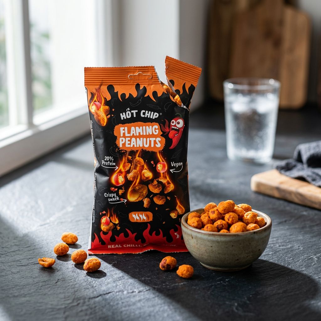 Hot Chip Peanuts Flaming