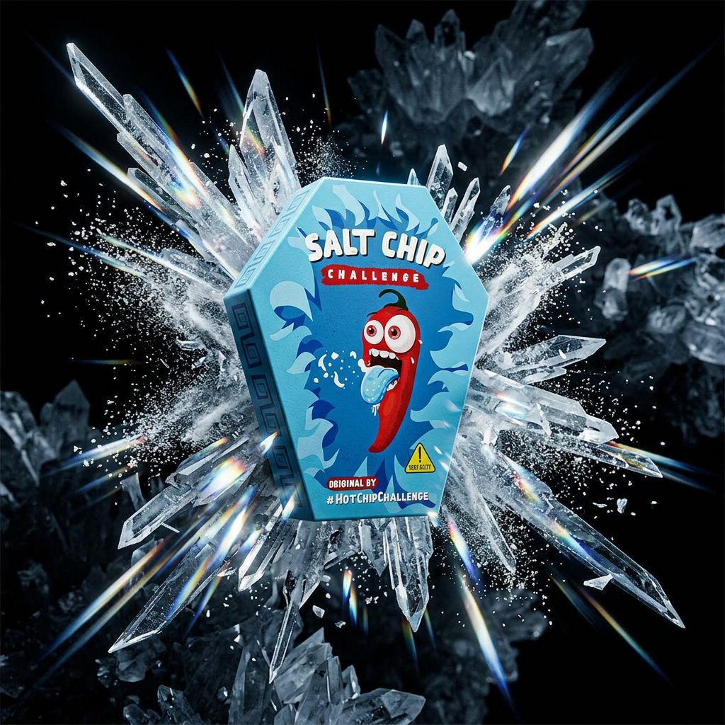 Hot Chip Salt Chip Challenge, chip sel ultra-concentré, format individuel, défi snacking viral, disponible sur My American Shop