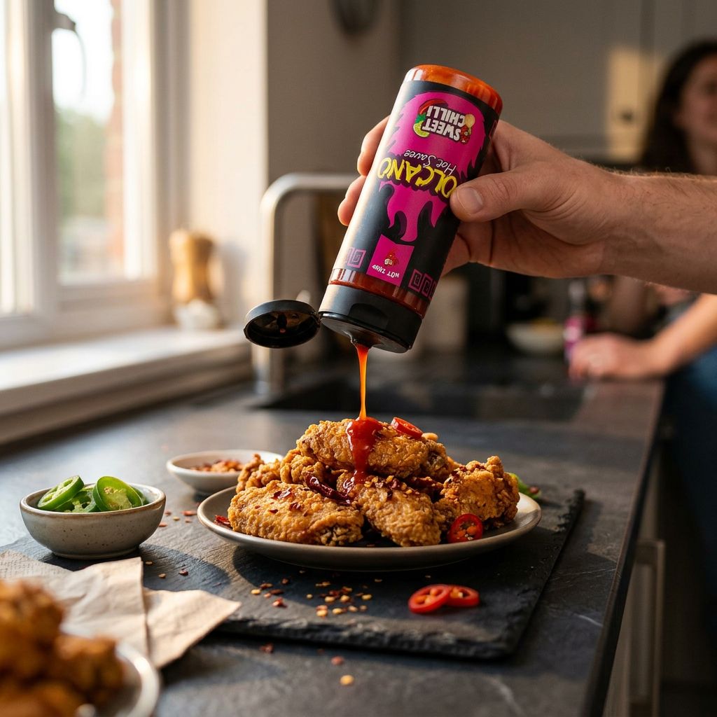 Hot Chip vulkaan zoete chili hete saus