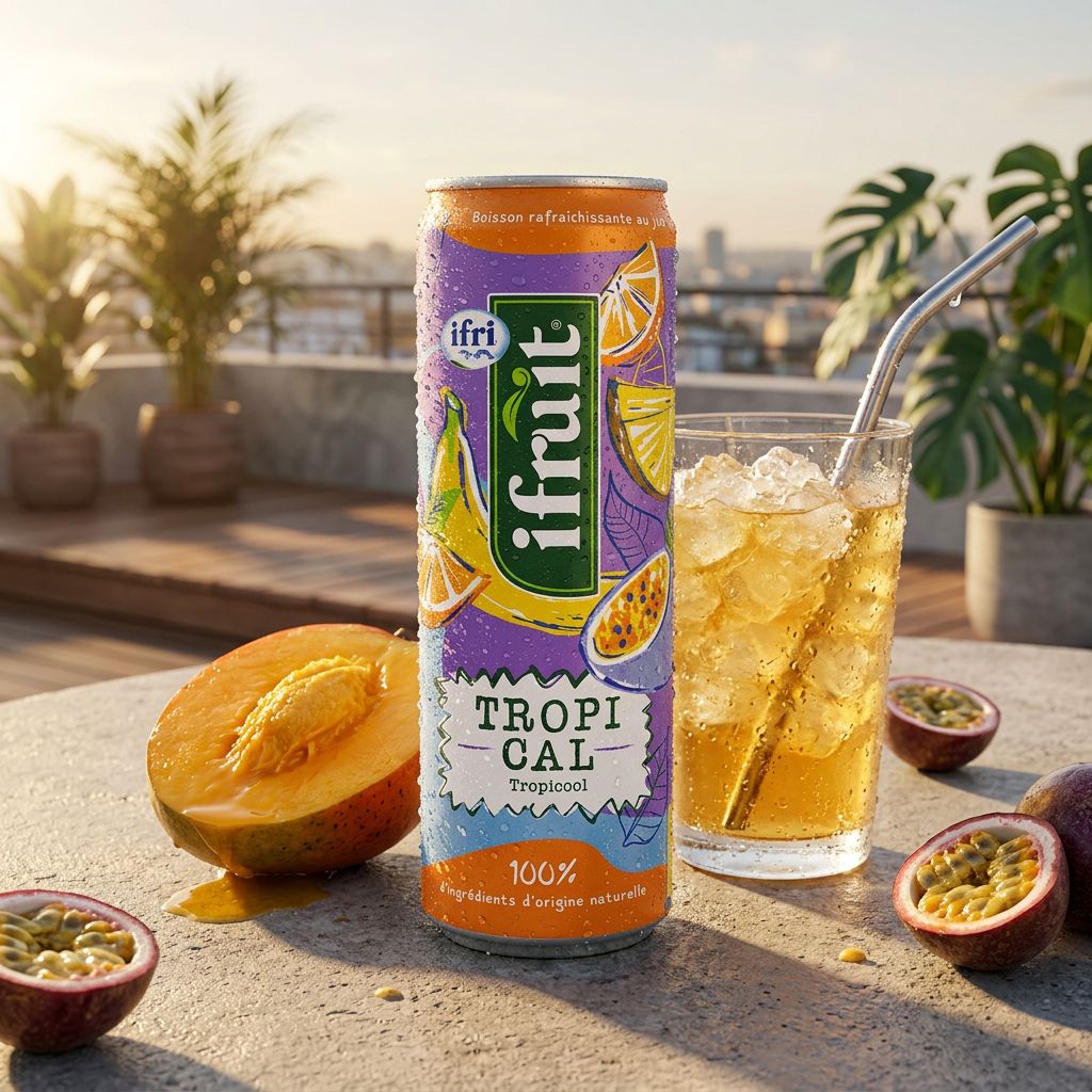 Ifruit Ifruit Tropical Can, canette boisson exotique mangue goyave fruit de la passion, disponible sur My American Shop