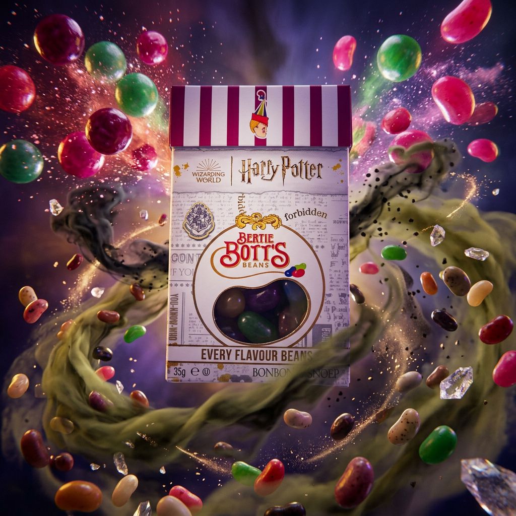 Jelly Belly Bertie Bott's Harry Potter small box, bonbons surprises toutes saveurs, importés USA, disponible sur My American Shop