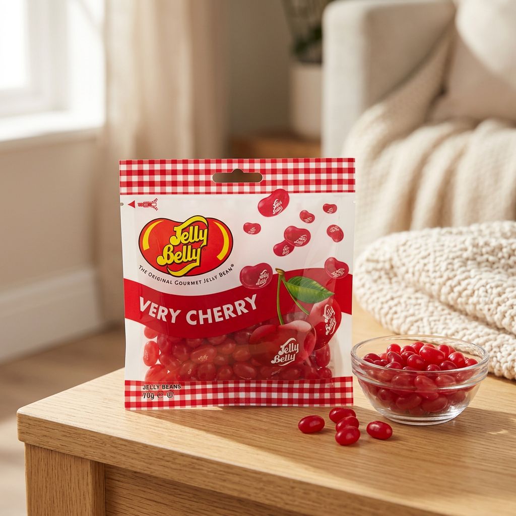 Jelly Belly Beans Very Cherry, bonbons cerise importés des USA, disponible sur My American Shop