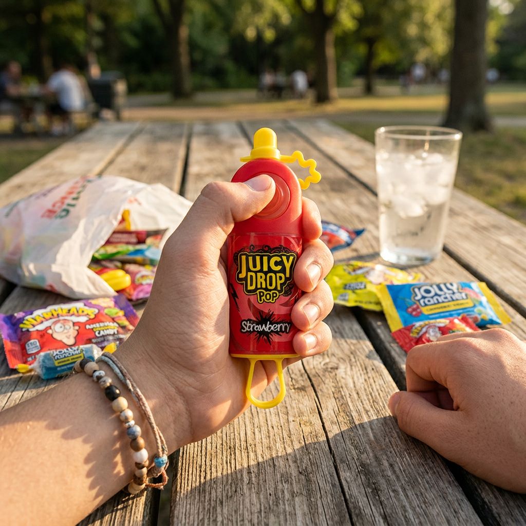 Sappige drop-pop