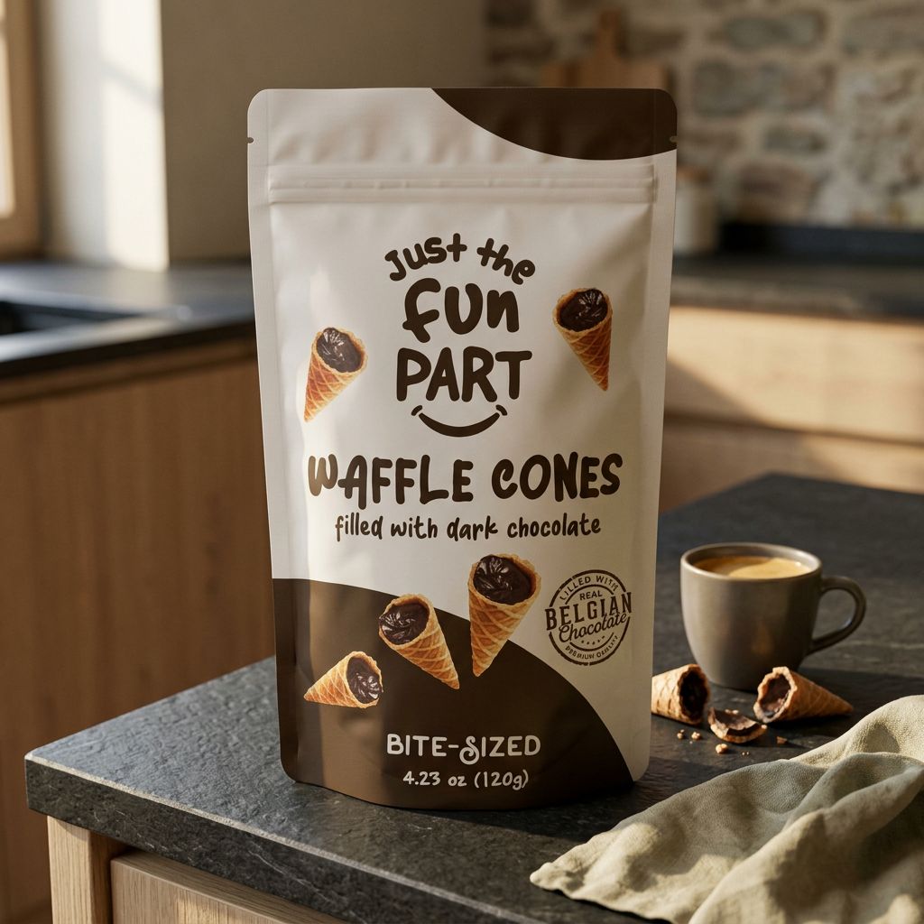 Just The Fun Part Dark Chocolate, gaufrette enrobée de chocolat noir importée des USA, disponible sur My American Shop
