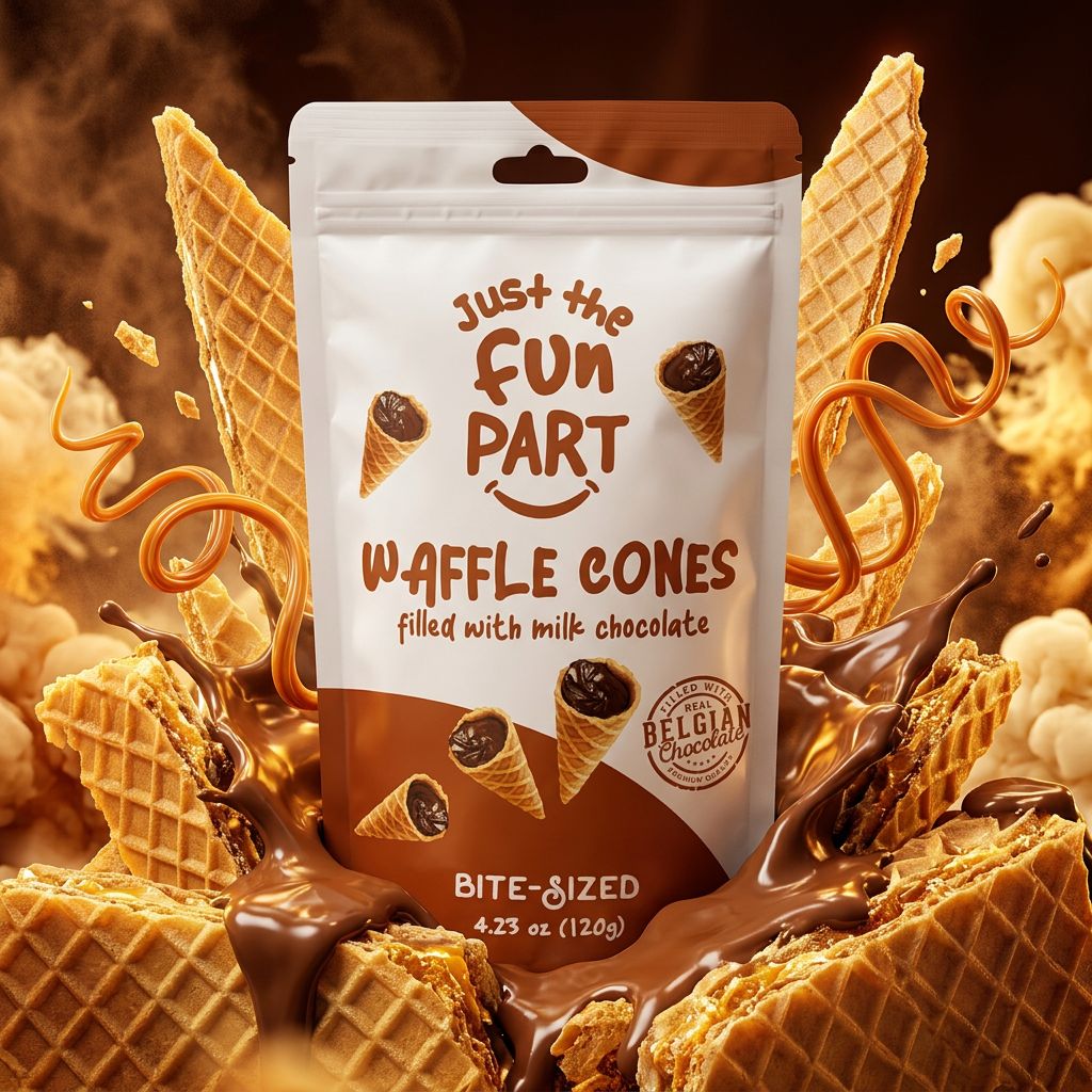 Just The Fun Part Milk Chocolate, barre gaufrette chocolat au lait américaine, disponible sur My American Shop
