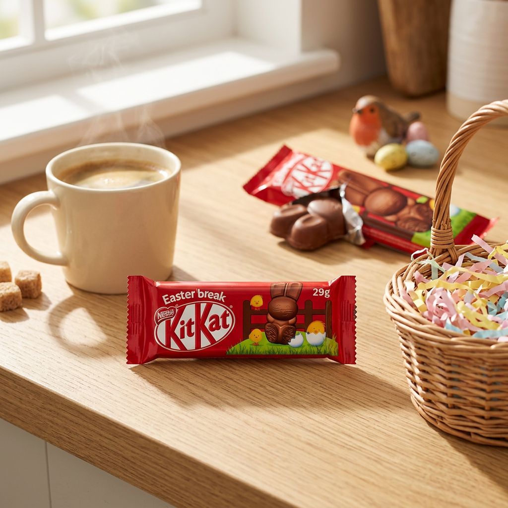 Kit Kat Bunny Bar edition limitee Paques, barre chocolat lait gaufrette format lapin, disponible sur My American Shop