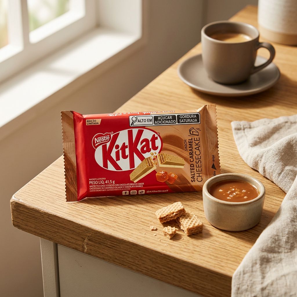 Kit Kat Caramel Salted Cheese Cake, barre chocolatée édition spéciale internationale 40g, disponible sur My American Shop