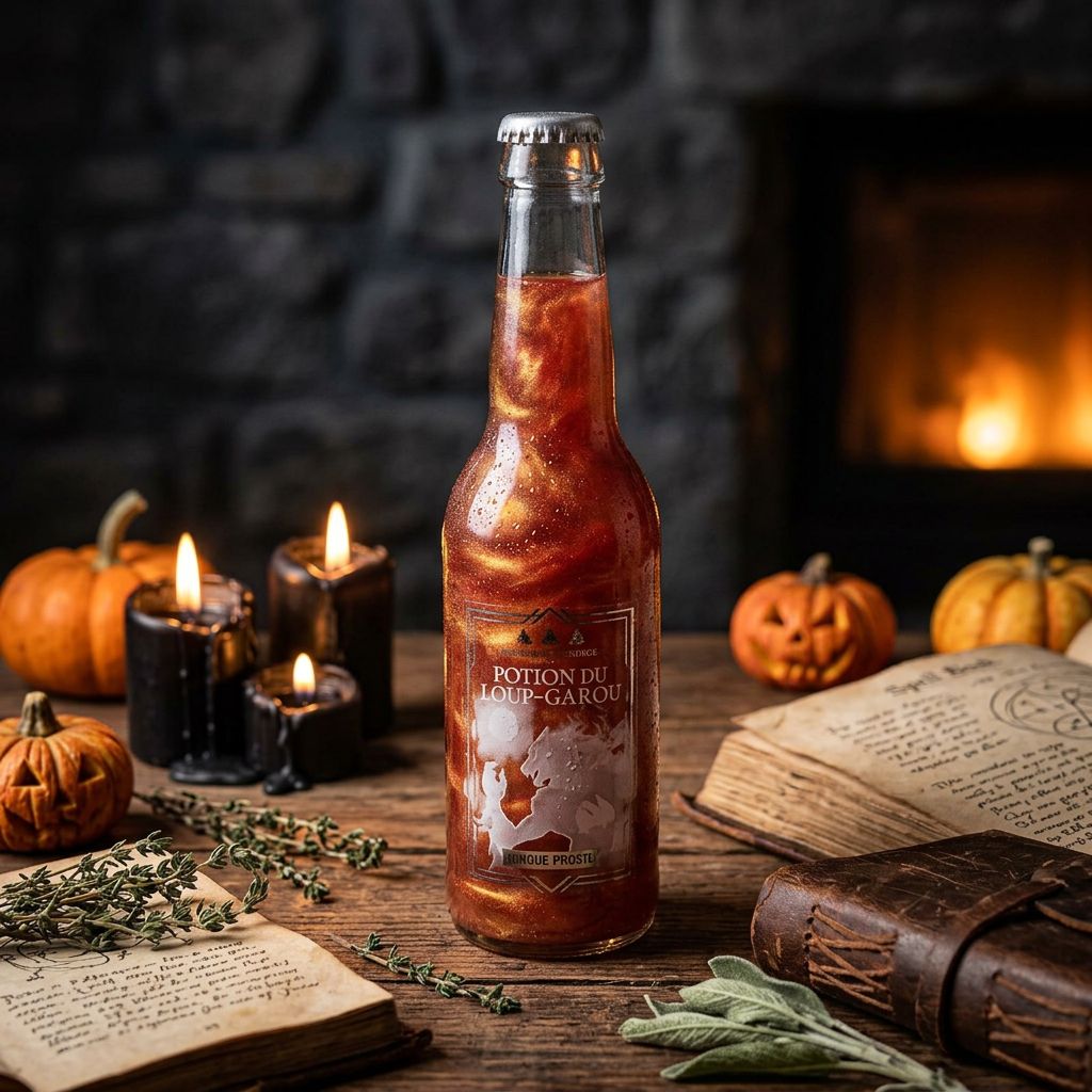 L'Elixir Des 3 Sorciers Potion du Loup Garou, soda mangue et fruits de la passion, disponible sur My American Shop
