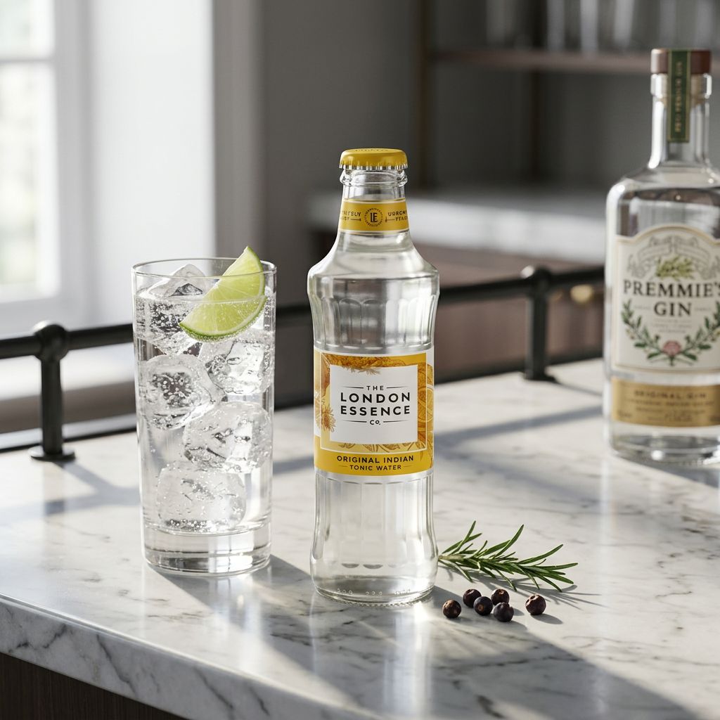 London Essence Original Indian Tonic Water, mixer premium britannique en bouteille, disponible sur My American Shop