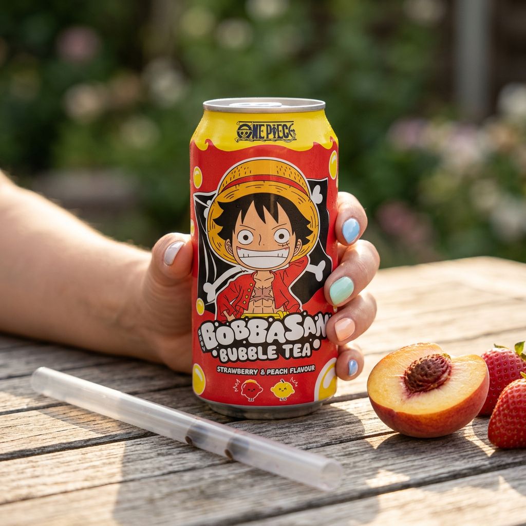 Luffy Bubble Tea Peach & Strawberry