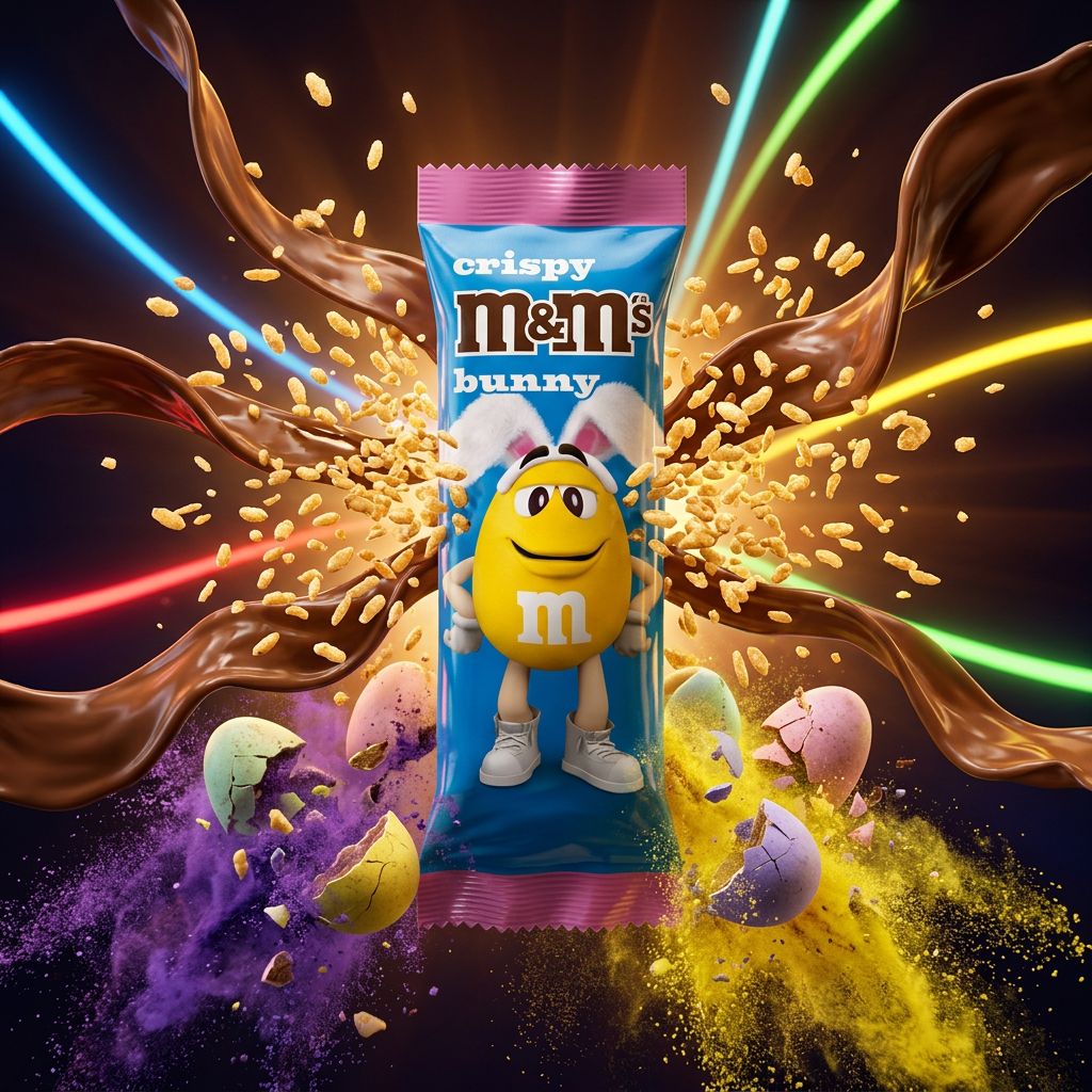 M&M's Bunny Crispy edition Paques format mini oeufs riz souffle chocolat import USA disponible sur My American Shop