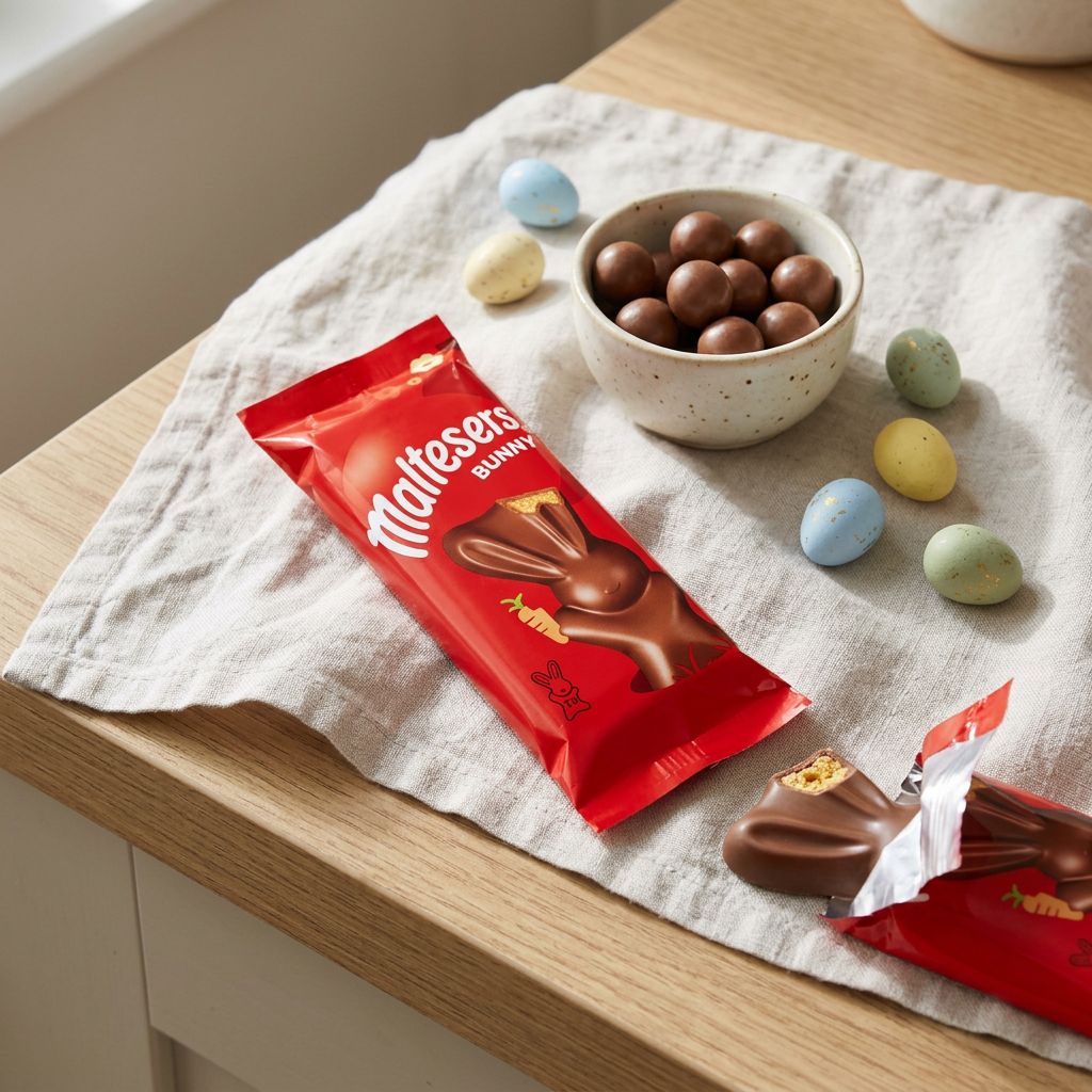 Maltesers Bunny Bar chocolat au lait et malt edition Paques limitee, disponible sur My American Shop
