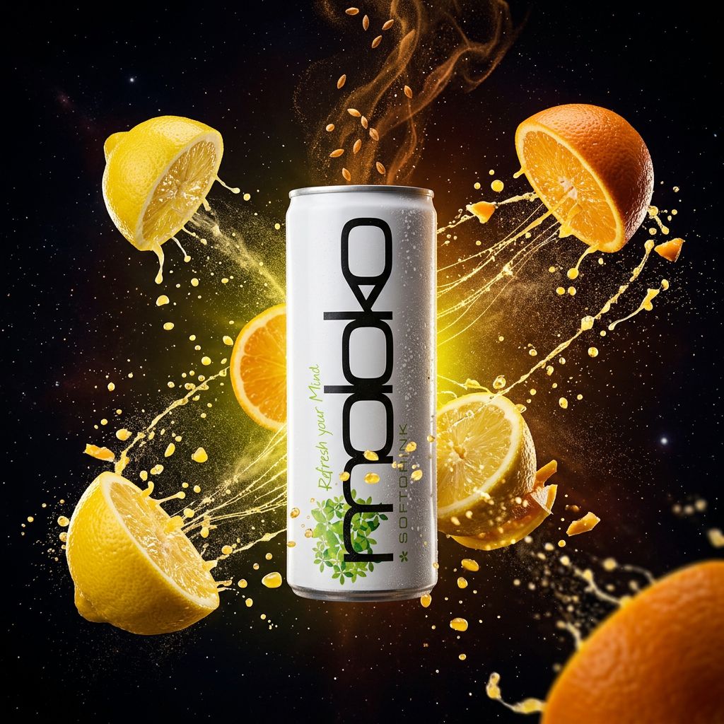 Moloko Lemonade gazeuse citron orange avec extrait de malt, boisson importée en bouteille, disponible sur My American Shop