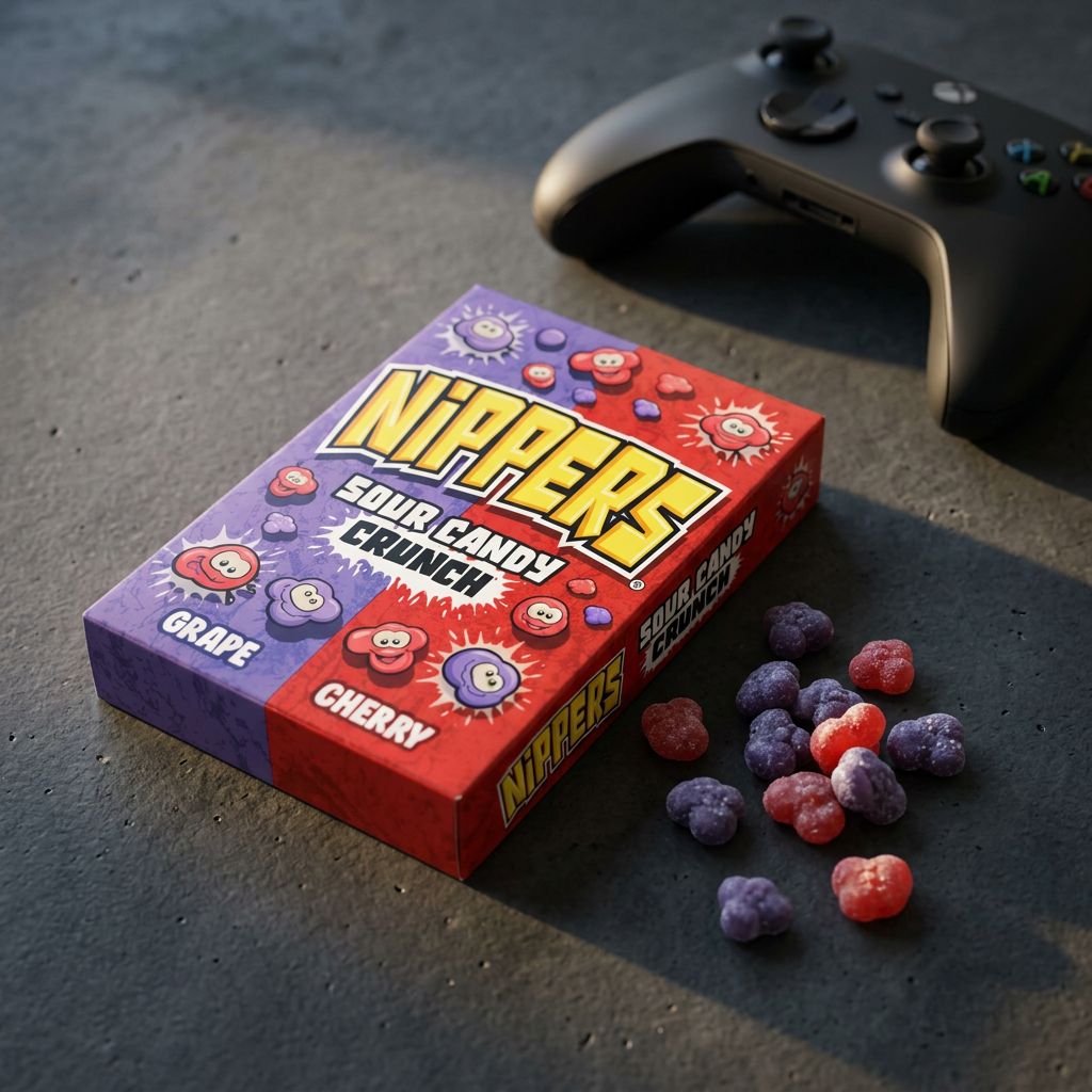 Nippers Sour Candy Crunch Druif Kers
