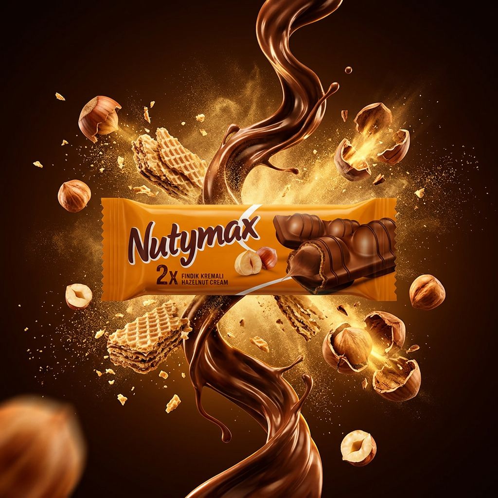 Nutymax Hazelnut Cream Chocolate Wafer, gaufrette multicouches noisette-chocolat importée, disponible sur My American Shop