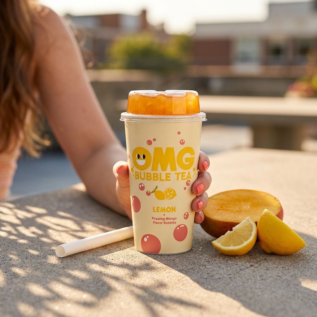 OMG Bubble Tea Lemon and Mango 270ml