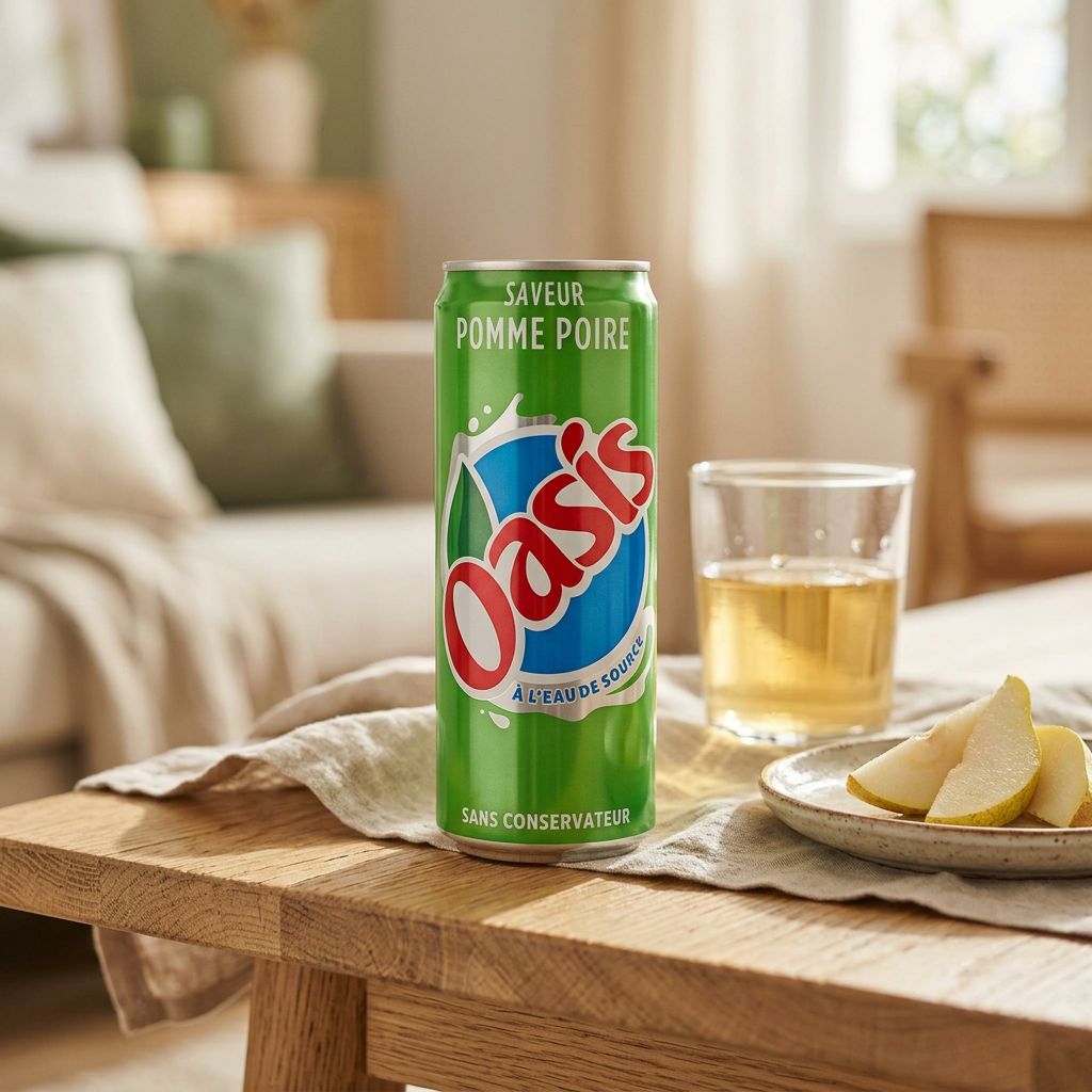 Oasis Apple Pear, jus pomme-poire fruité importé en format boisson, disponible sur My American Shop