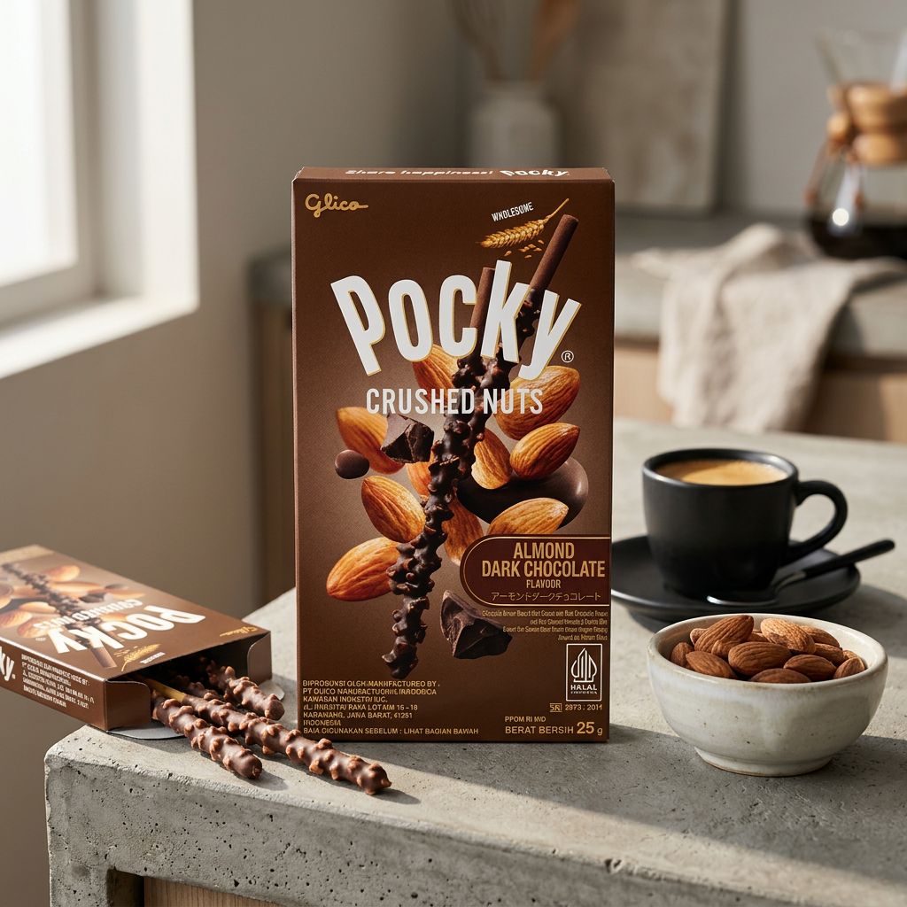 Pocky amandel pure chocolade