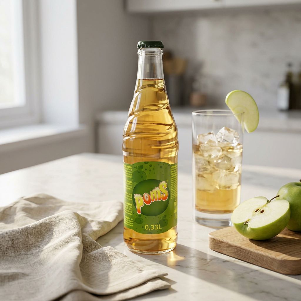 Poms Glass Bottle Apple