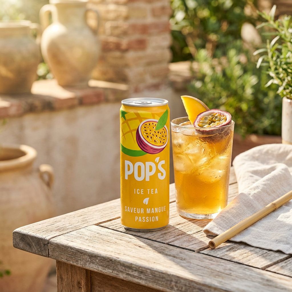 Pop's Ice Tea Mango Passievrucht Blikje