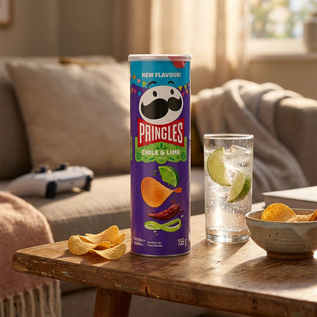 Pringles Chile & Lime, chips américaines piment et citron vert en tube, importées des USA, disponible sur My American Shop