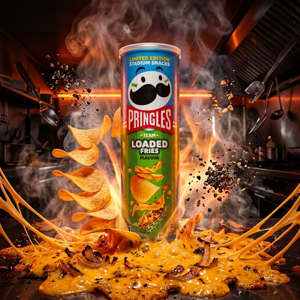 Pringles Loaded Fries, chips saveur frites chargées importées des USA en tube, disponible sur My American Shop
