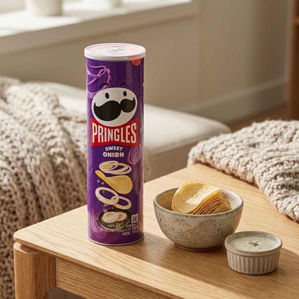 Pringles Sweet Onion, chips américaines saveur oignon doux en tube, importées des USA, disponible sur My American Shop