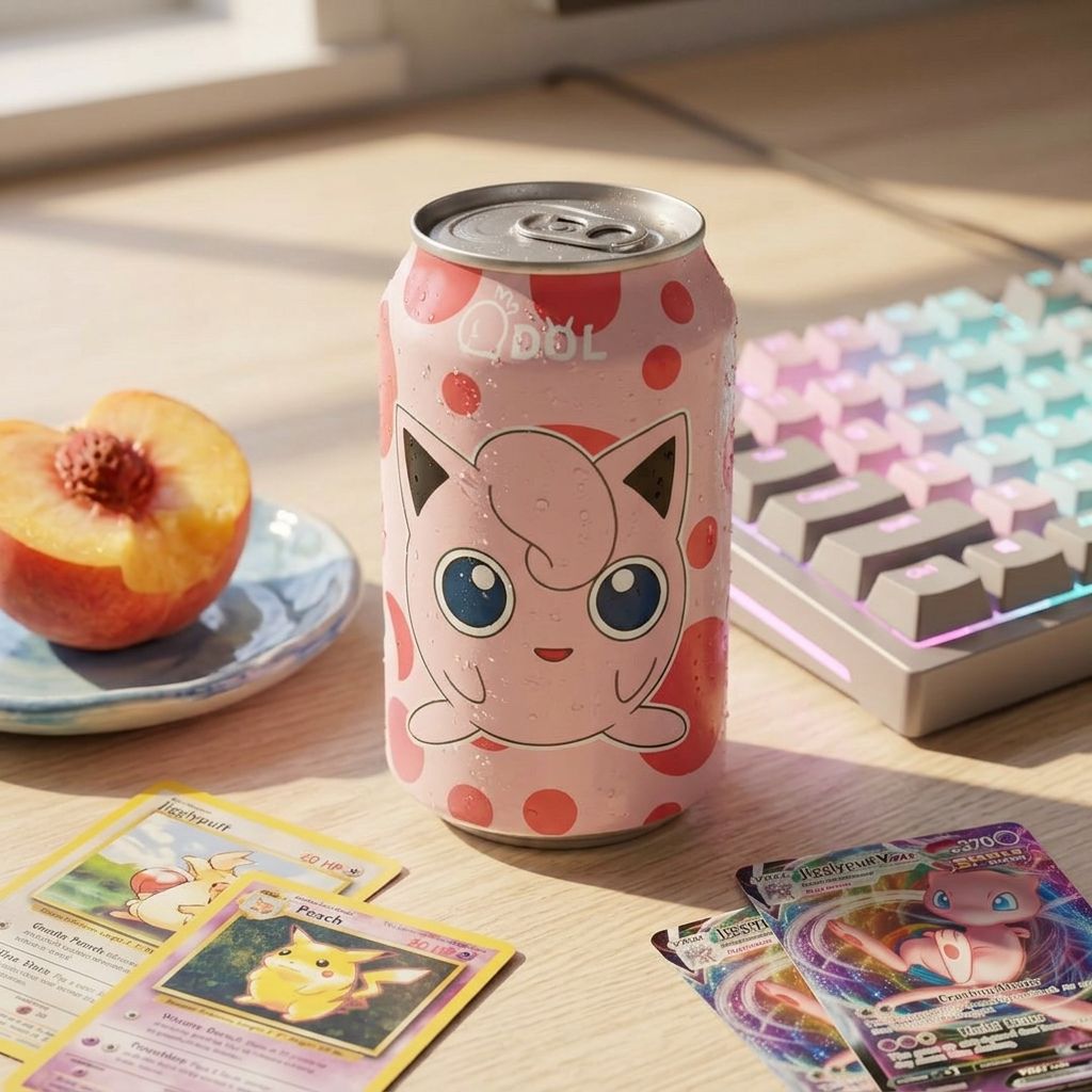 QDOL Pokemon Jigglypuff perzik gearomatiseerd bruisend water