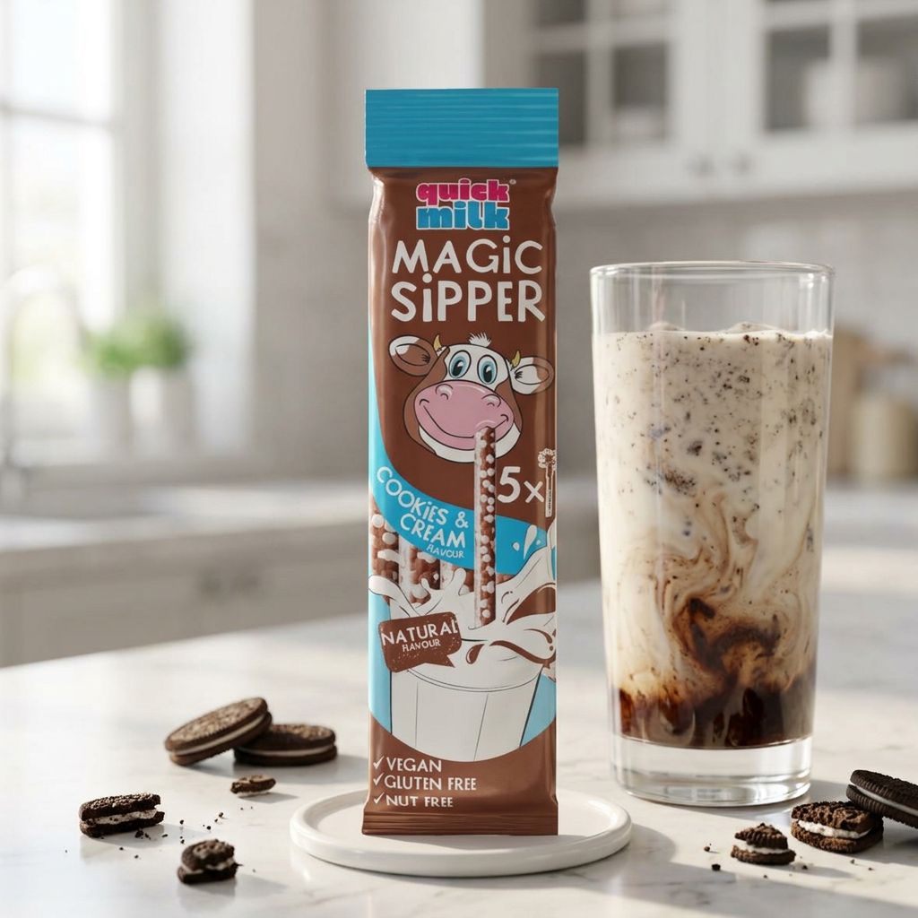 Quick Milk Cookies and Cream, poudre aromatisée pour lait importée des USA, disponible sur My American Shop